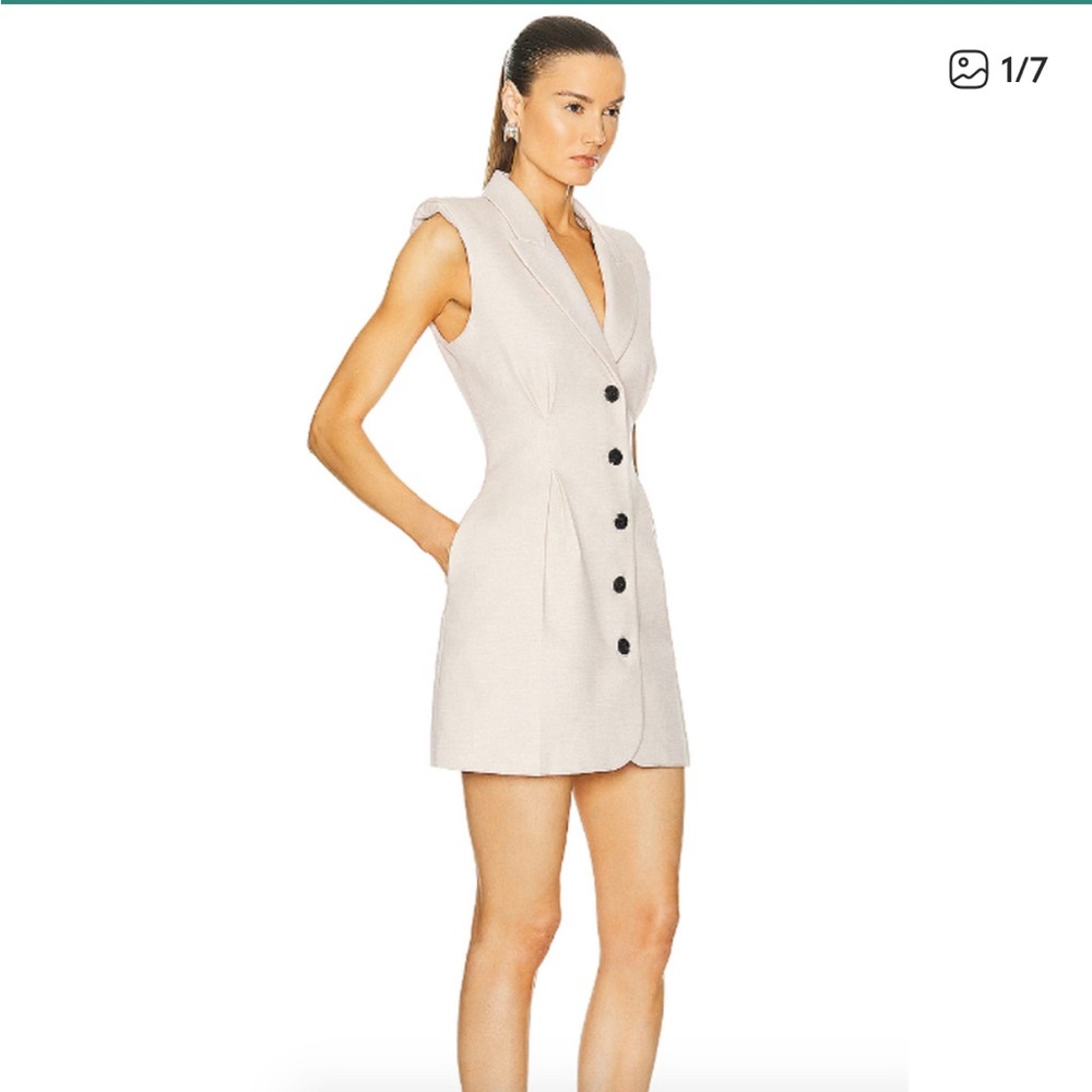 L'Academie Hendry Vest Mini Dress Button Front Sleeveless Revolve
